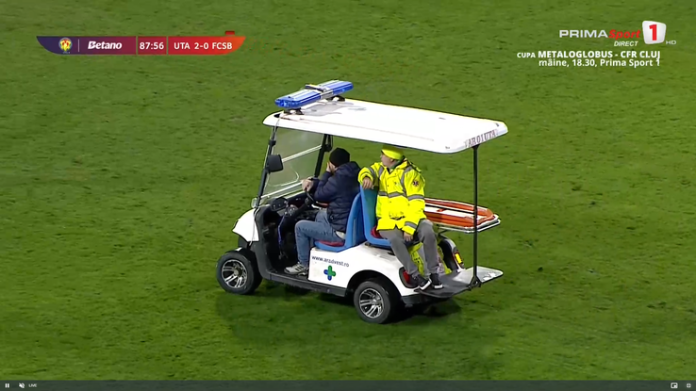 Incident groaznic în UTA - FCSB! A ieșit de pe teren în lacrimi