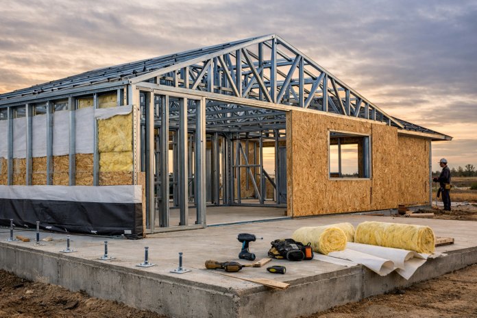 Care sunt componentele principale ale unei case pe structură metalică?