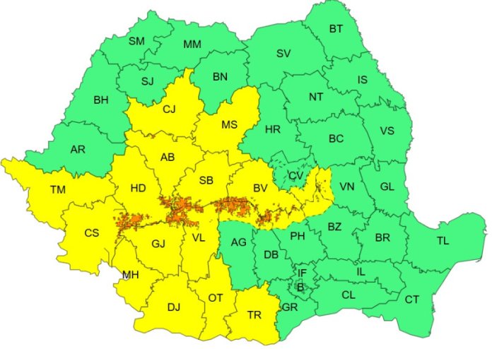 Aproape întreaga națiune se află sub influența ploilor, viscolului, ninsorilor și a vântului puternic. Regiunile impactate de cod portocaliu și...