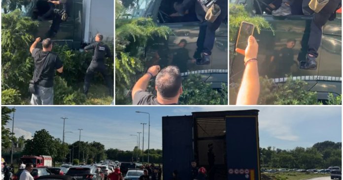 Polițiștii locali au aplicat spray lacrimogen și l-au atacat pe conducătorul TIR-ului scăpat de sub...