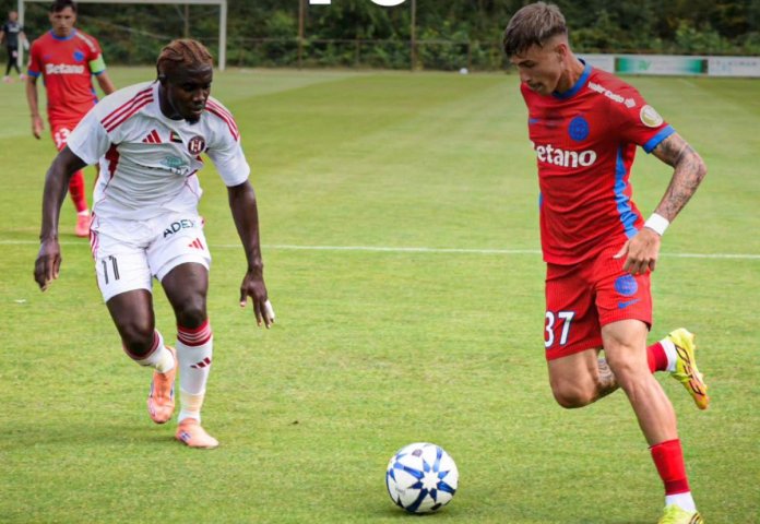 FCSB - Al Jazira, partidă amicală cu echipa lui Cosmin Olăroiu » GOL în minutul 11! Sportivul admirat de MM Stoica a marcat primul punct.