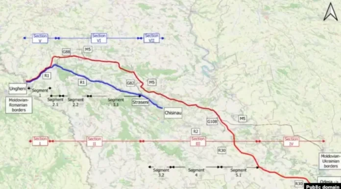 Autostrada A8: Ruta Târgu Mureș – Ungheni – Chișinău de la România către Ucraina